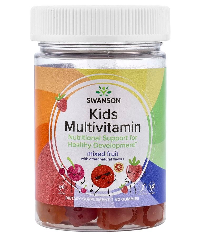 SWANSON Kids Multivitamin Gummies Mixed Fruit 60 Gummies