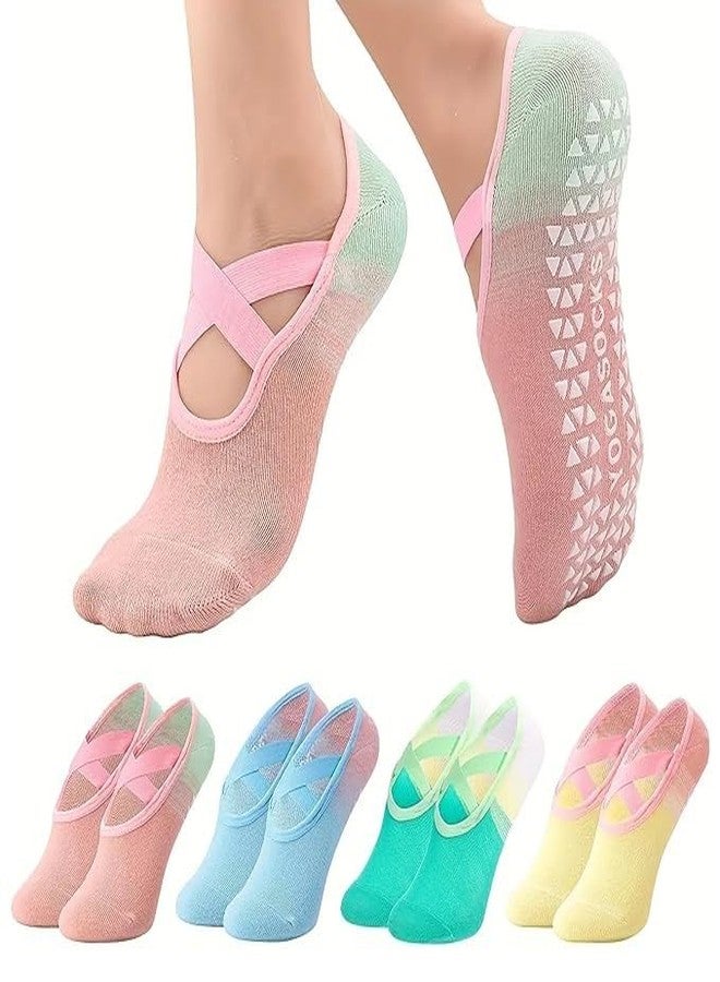 Fashiol Five Finger Yoga Socks | Non-Slip Grip Cotton Toe Socks with Elastic Strap | Anti-Skid Pilates, Yoga,Gym,Pilates & Barre Workouts Balance & Comfort (IN, Alpha, Free Size, 2, MultiColour) - Image 1