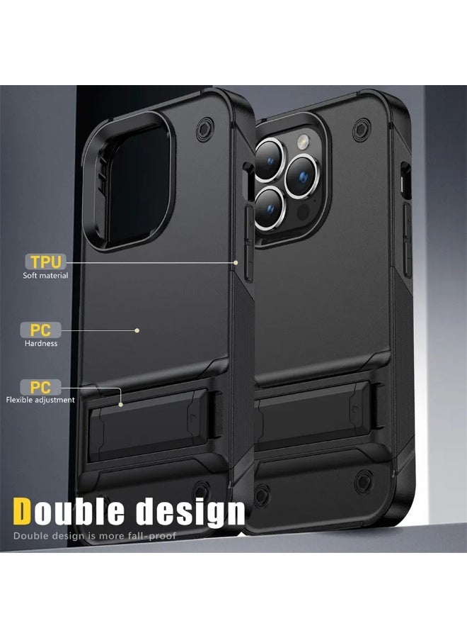 LENOK iPhone 13 pro max Case, Military-Grade Heavy-Duty Armor Case, Rugged, Shockproof, with Kickstand, fingerprint resist, for iPhone 13 pro max (13 PRO MAX) - Image 4