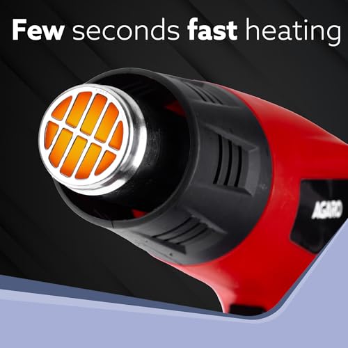 AGARO 2000W Heat Gun HG2120, Dual Temperature and Air Flow Control with 4 Nozzle Attachments, Hot Air Gun Heating helps in Shrink Wrapping, Paint Removal, Wire Shrinking, Crafting - Image 4