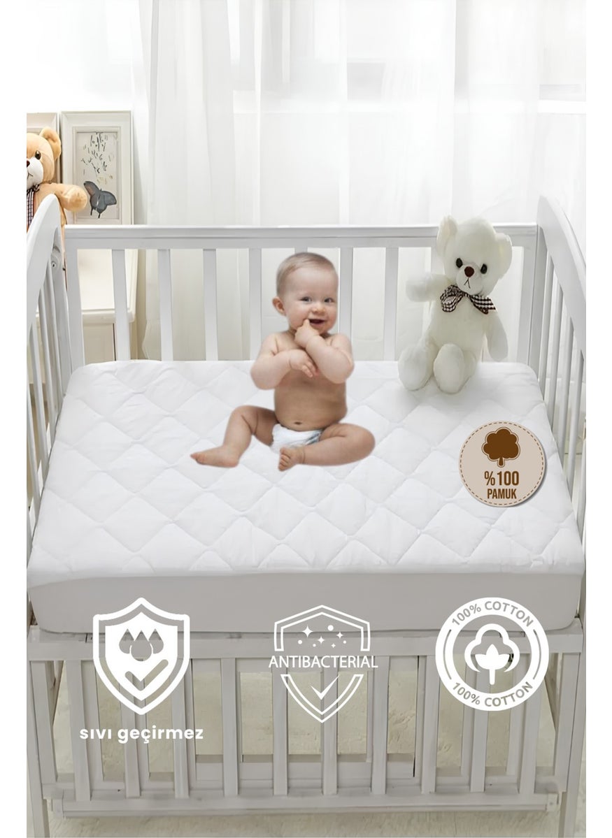 Formeya Cotton Quilted Fitted Liquid Proof Baby-Child Mattress, Park Bed Crib Mattress Mattress  - Image 1