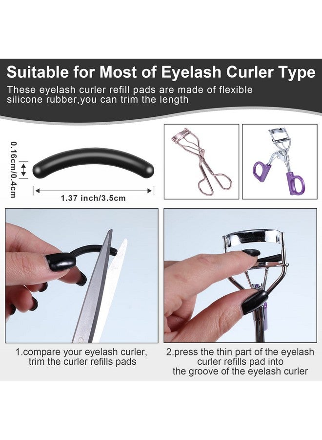 Mudder 80 قطعة وسادات استبدال مكبس الرموش ناعمة بدائل لمكبس الرموش العالمي (أسود) - Image 2