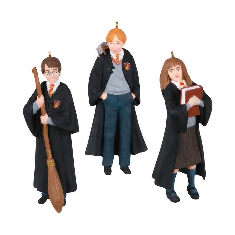 Hallmark Keepsake Miniature Christmas Ornament 2021 Harry Potter Trio Harry Hermione and Ron Mini Set of 3