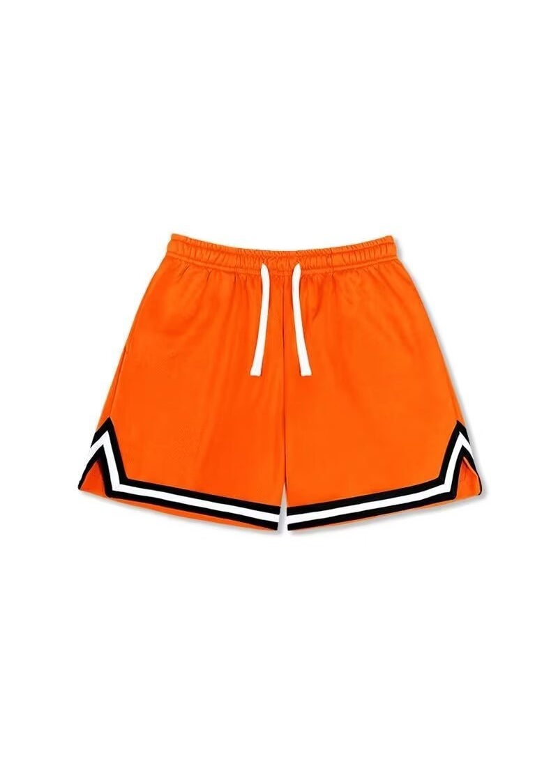 Mens Loose Basketball Shorts Training Running Knee-Length Summer Apricot  - Image 3