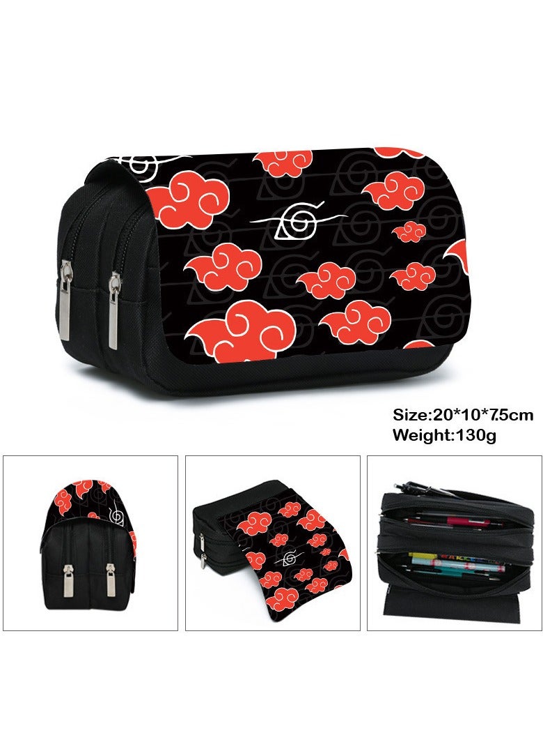 KUYING New Naruto Double-Layer Pencil Case 