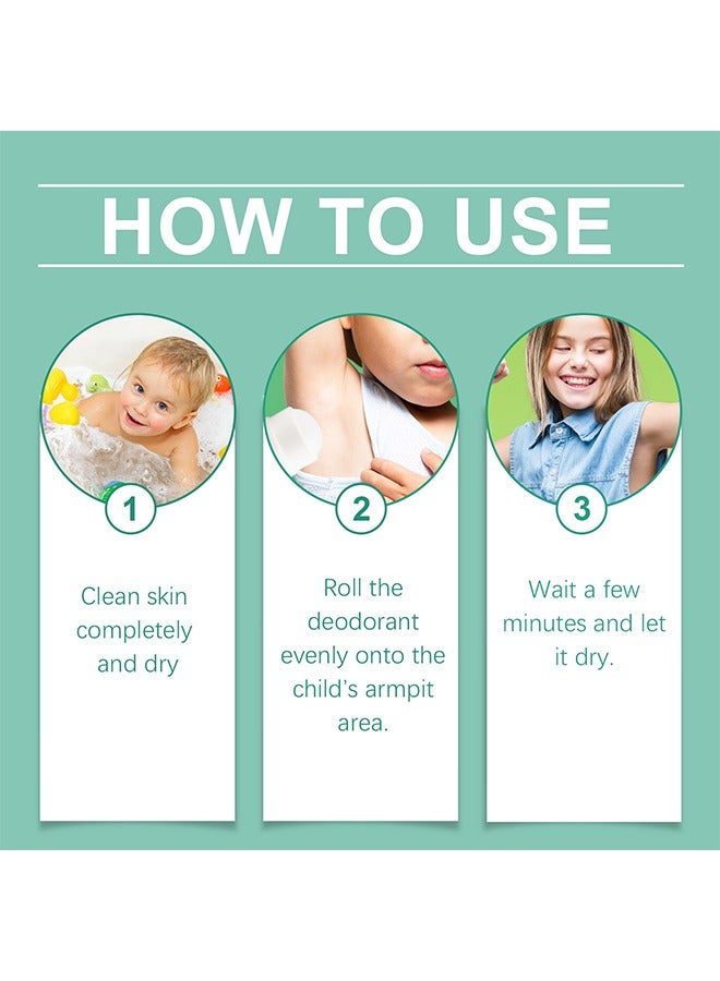 wiieey Deodorant for Kids & Teens, Aluminum Free, Alcohol-Free, Paraben Free, 24 Hr Odor Protection, Clean Fresh Scent, Kids & Tweens, Hypoallergenic Deodorant 50ml (White) - Image 3