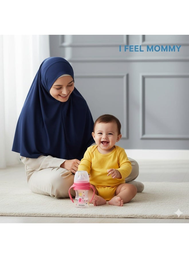 Momeasy 5oz/150ML Wide Neck Feeding Bottle with Handles 44759 Red - Image 2