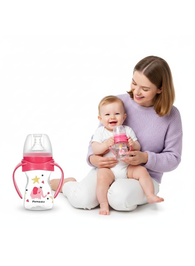 Momeasy 5oz/150ML Wide Neck Feeding Bottle with Handles 44759 Red - Image 3