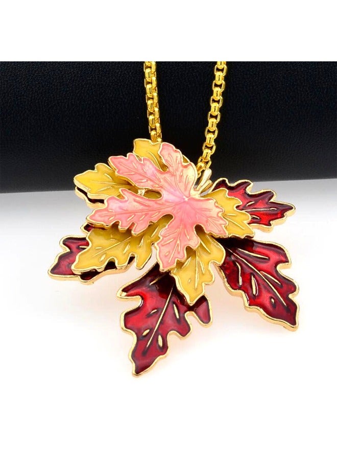 Zeemey Maple Leaf Necklace - Delicate, Stackable, All-Match Long Sweater Chain Jewelry Decoration for Women - Image 3
