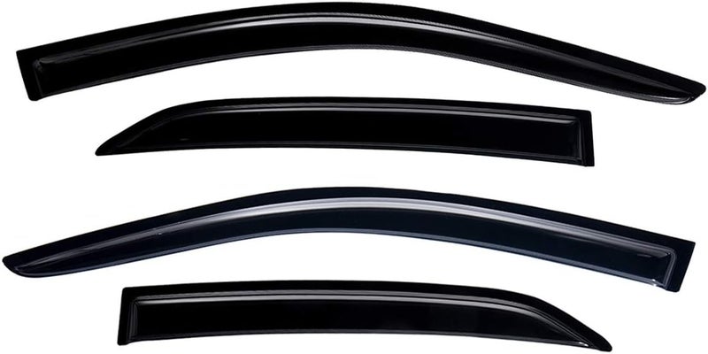 Lightronic Extra Durable Outside-Mount Auto Vent Window Visor for 2003-2007 Honda Accord Sedan - UV Protection Rain Guard, Dark Smoke, 4-Pcs - Image 3