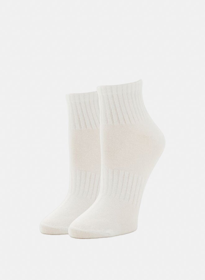 FOREVER 21 Ribbed Quarter Socks - Image 1