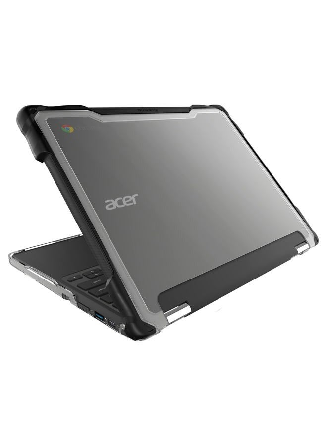 GumDrop حافظة لابتوب SlimTech تناسب Acer Chromebook Spin 512/R853T (2 في 1) مصممة لطلاب K-12 والمعلمين والفصول الدراسية - مختبرة ضد السقوط، متينة، مع واقيات صدمات لحماية موثوقة للجهاز - سوداء - Image 1
