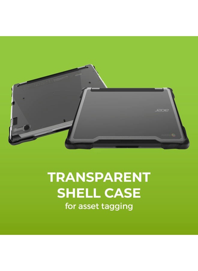 GumDrop حافظة لابتوب SlimTech تناسب Acer Chromebook Spin 512/R853T (2 في 1) مصممة لطلاب K-12 والمعلمين والفصول الدراسية - مختبرة ضد السقوط، متينة، مع واقيات صدمات لحماية موثوقة للجهاز - سوداء - Image 5