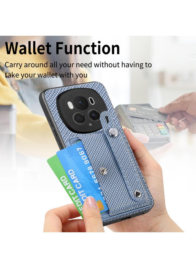 Zaboon Case For Honor Magic6 Pro 5G Wristband Kickstand Card Wallet Back Cover Phone Case with Tool Knife - Image 2