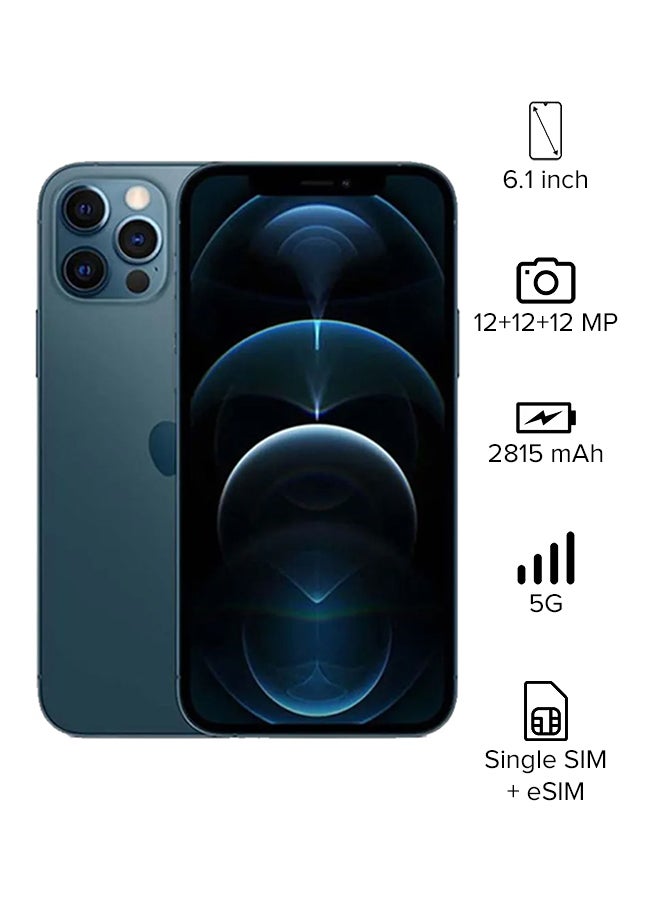 ابل  هاتف iPhone 12 Pro مزود ببرنامج Facetime وسعة 256 جيجابايت باللون الأزرق الهادئ وتقنية 5G - إصدار عالمي - Image 1