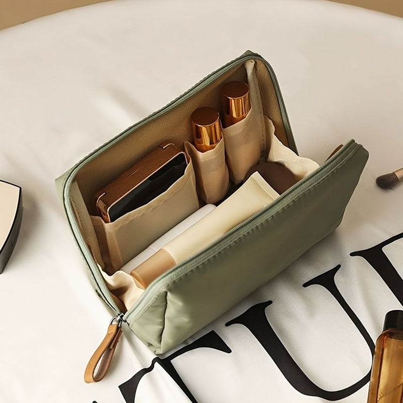 Black Floral Letter Mini Makeup Bag With 26 Letters Travel Cosmetics Pouch - Image 4