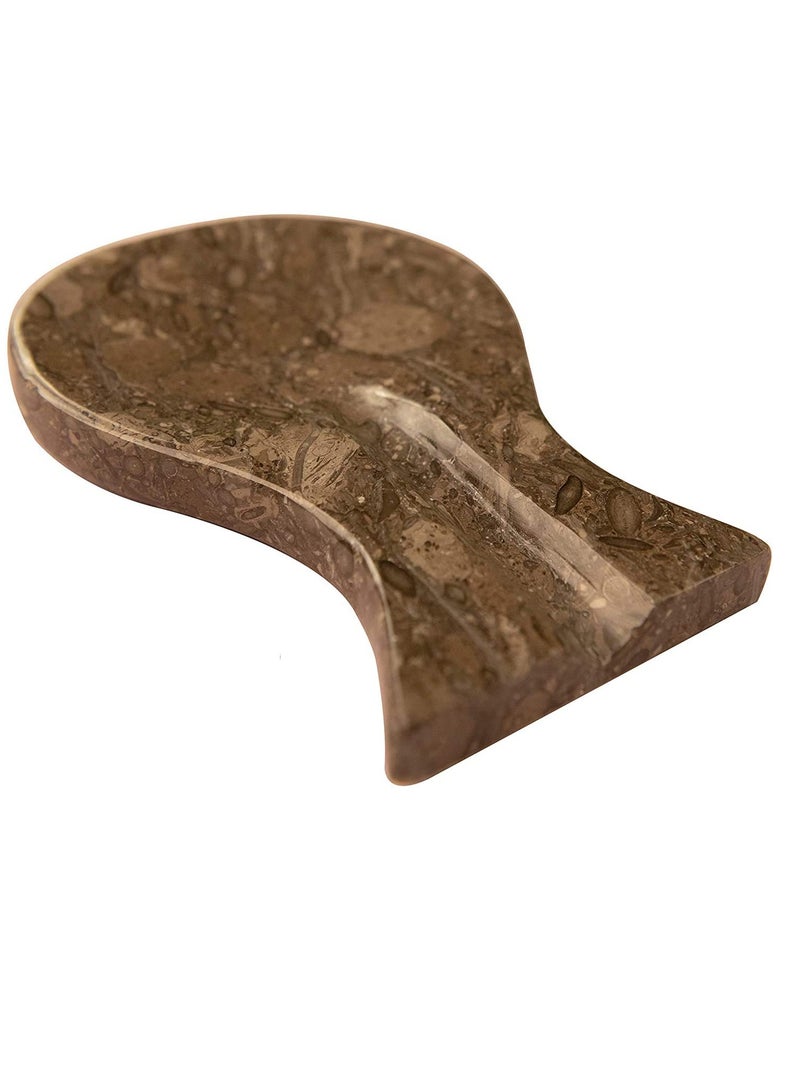 RADICALn Spoon Rest Gray Oceanic Handmade Marble Big Spatula Ladle Fork Utensil Rest  Non Ceramic Spoon Rests Keeper Kitchen Organizer  Chef Cooking Helper Tool Countertop Spoon Holder - Image 1