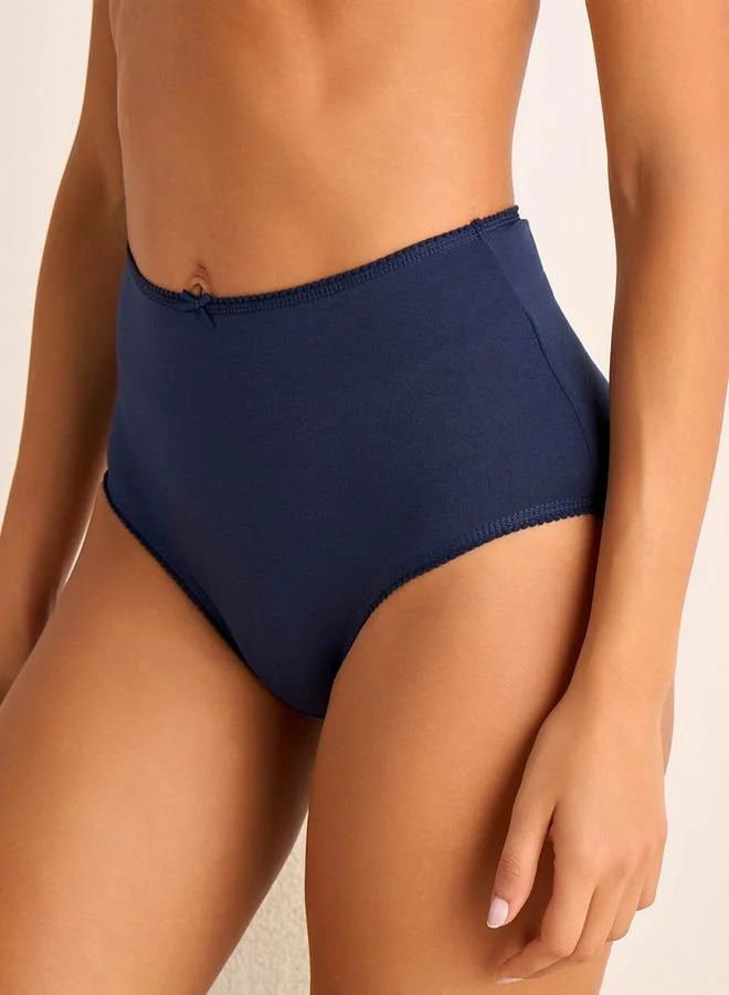 سبلاش فيڤ طقم من  سراويل داخلية قصيرة خصر عالي بفيونكة