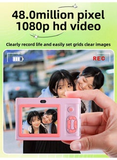 Generic Retro Ccd Camera Soul Student Party HD Digital Photo Girl Children Small Tour-Color:Upgraded "cool Black" Front And Rear 9600w⋆ Wifi Transmission⋆ Automatic Focusing⋆ Three-color Fill Light⋆ Various Filters-32g Apple Version [memory Card +  - Image 2