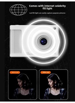Generic Retro Ccd Camera Soul Student Party HD Digital Photo Girl Children Small Tour-Color:Upgraded "cool Black" Front And Rear 9600w⋆ Wifi Transmission⋆ Automatic Focusing⋆ Three-color Fill Light⋆ Various Filters-32g Apple Version [memory Card +  - Image 5