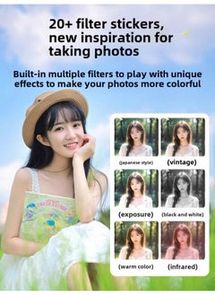 Generic Retro Ccd Camera Soul Student Party HD Digital Photo Girl Children Small Tour-Color:Upgraded "cool Black" Front And Rear 9600w⋆ Wifi Transmission⋆ Automatic Focusing⋆ Three-color Fill Light⋆ Various Filters-32g Apple Version [memory Card +  - Image 4