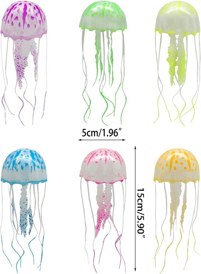 WsjiaboFux Floating Aquarium Ornament Decorative Fishtank Accessories Swim Jellyfish Ornament Glowing Fish Tanks Decorations Aquarium Décor Thematic Ornaments - Image 2
