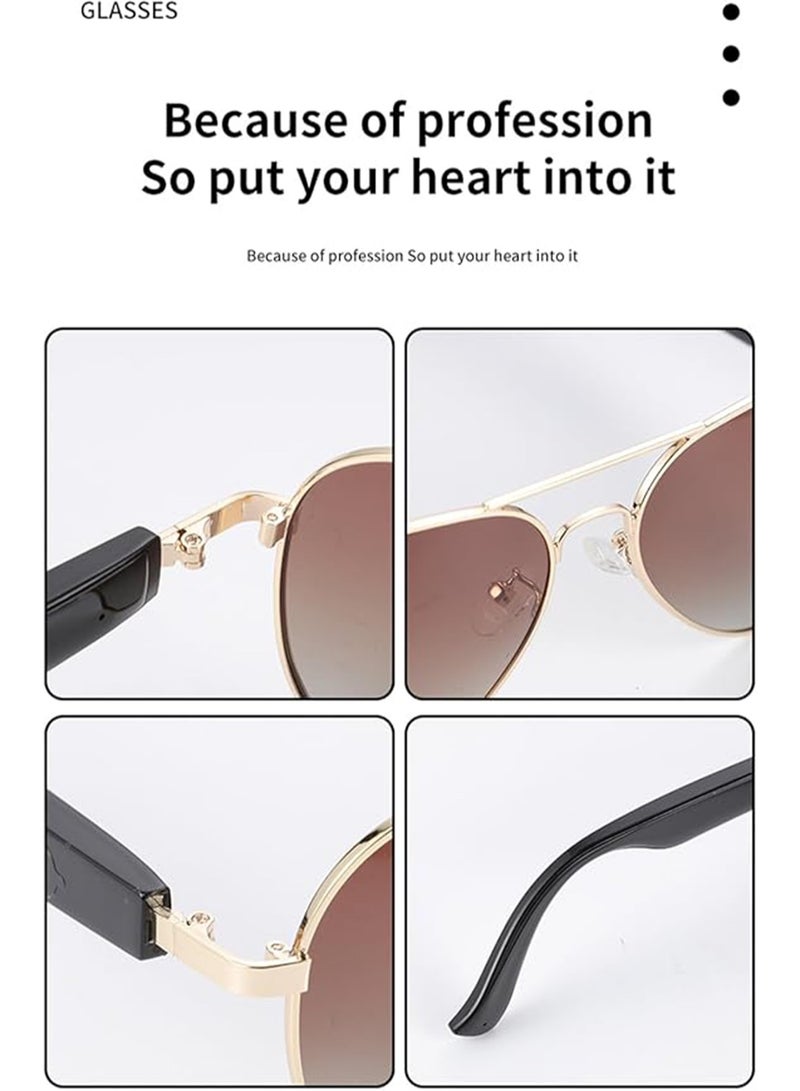 MZ01 Smart Bluetooth Glasses for Listening to Music and Talking Sunglasses with UV Protection, Fast Charging, Polarized Lenses for Driving (Black) - Image 3