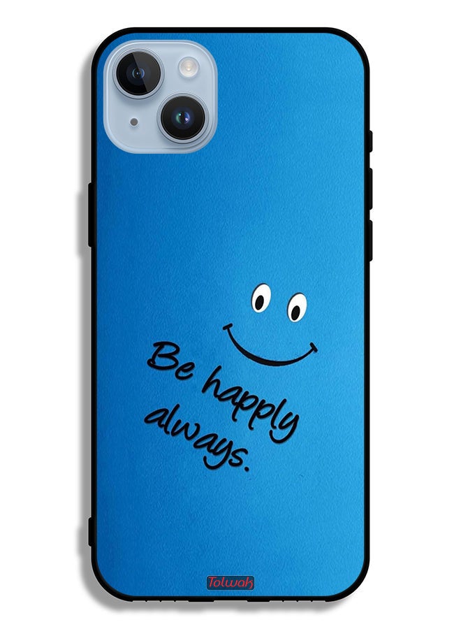 Tolwak Apple iPhone 14 Plus Protective Case Be Happy Always - Image 2
