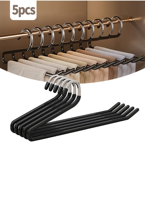 5 Piece Trouser Rack, Non-Slip Trouser Rack, Open Easy Slip Rack, Durable Rustproof Space Saving Metal Racks