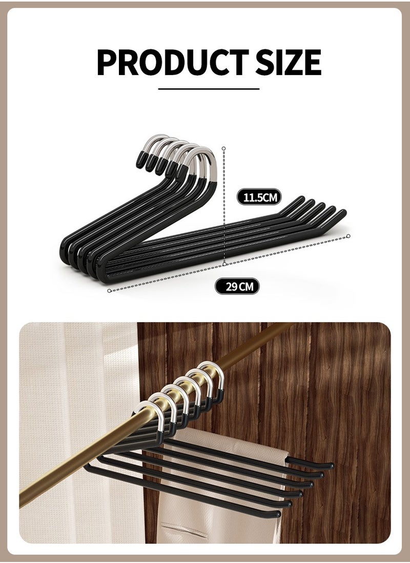 Beirui - 5 Piece Trouser Rack, Non-Slip Trouser Rack, Open Easy Slip Rack, Durable Rustproof Space Saving Metal Racks - Image 1