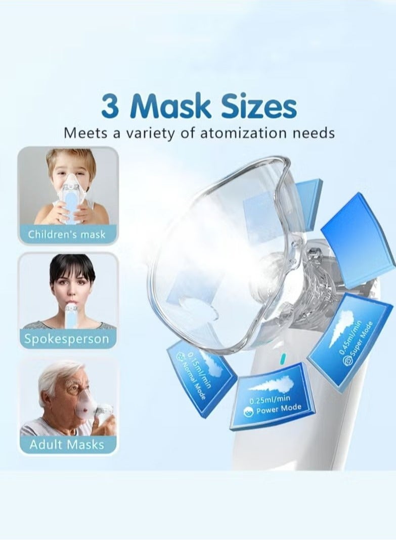 HAVEN Mesh Nebulizer Ultrasonic，Ultrasonic Mesh Nebulizer for Adults and Children  Mini Handheld Portable Steam Humidifier for Home and Travel Health Medical Supplies Equipment Atomizer White  - Image 3