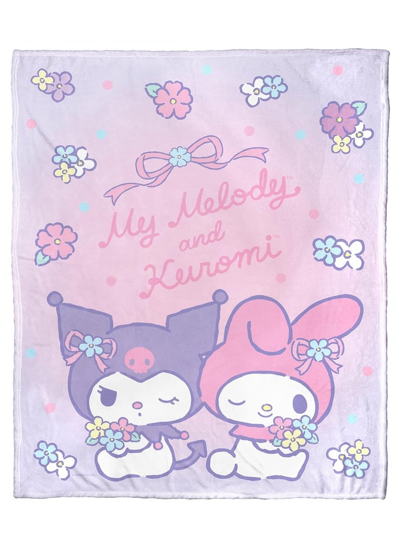 بطانية ميلودي من الحرير الملمس، 50 بوصة × 60 بوصة، باستيل بارتنرز - Image 1