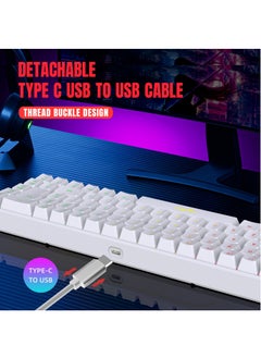 إتش إكس إس جيه لوحة مفاتيح الألعاب السلكية V200 68 Key RGB ومجموعة ماوس الألعاب اللاسلكية T90  - Image 2