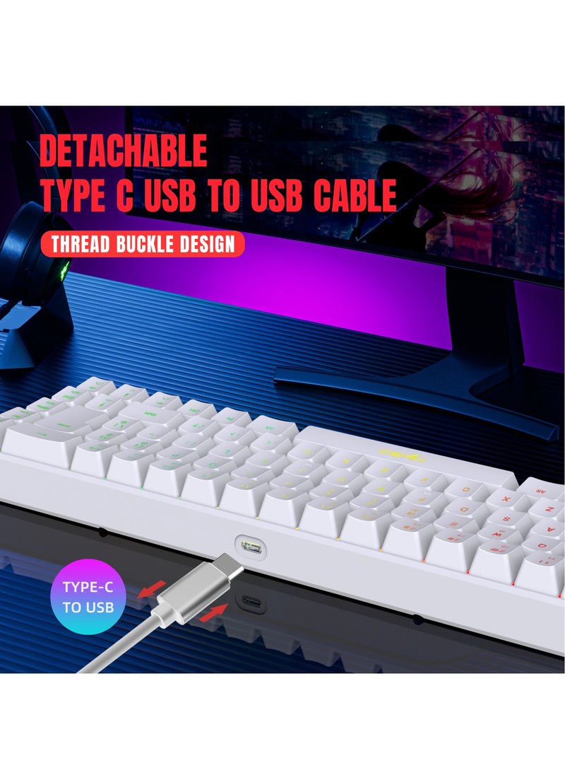 إتش إكس إس جيه - لوحة مفاتيح الألعاب السلكية V200 68 Key RGB ومجموعة ماوس الألعاب اللاسلكية T90 - Image 1