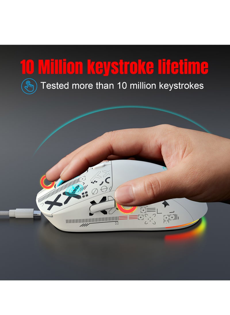إتش إكس إس جيه - لوحة مفاتيح الألعاب السلكية V200 68 Key RGB ومجموعة ماوس الألعاب اللاسلكية T90 - Image 1