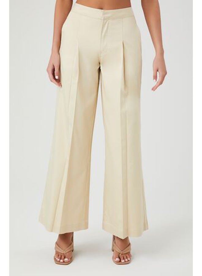 FOREVER 21 Pleated Satin Wide-Leg Pants - Image 1