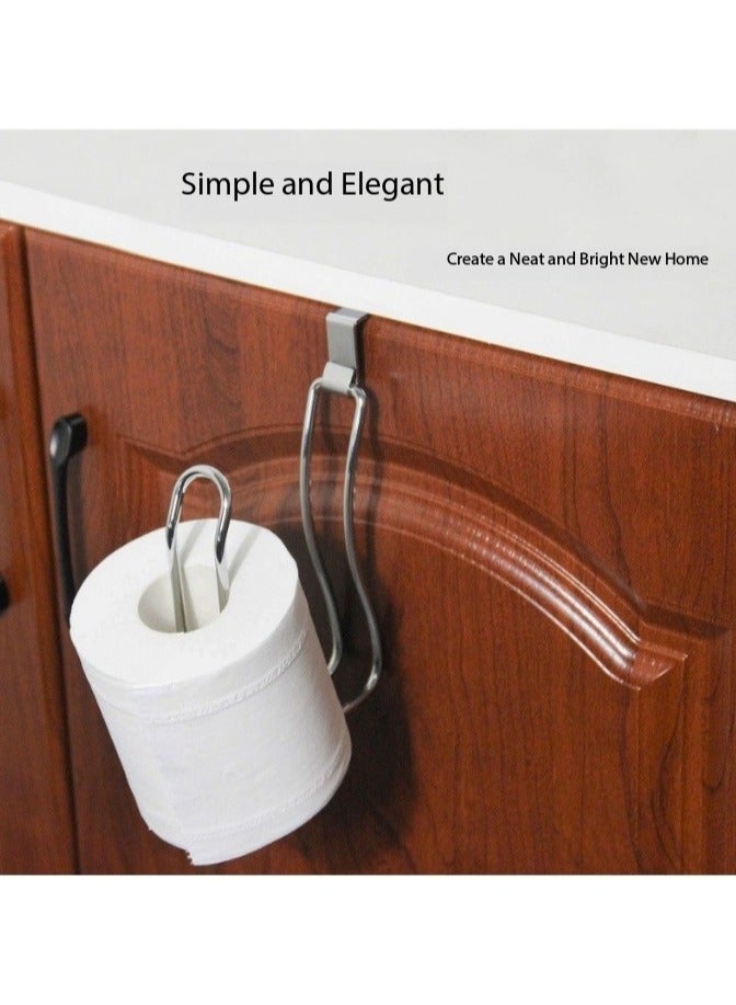 Sisily Wall Mounted Toilet Roll Paper Holder Punch-free Stainless Steel Tissue Storage Holder Creative Hanging Roll Paper Hanger Home - Image 2