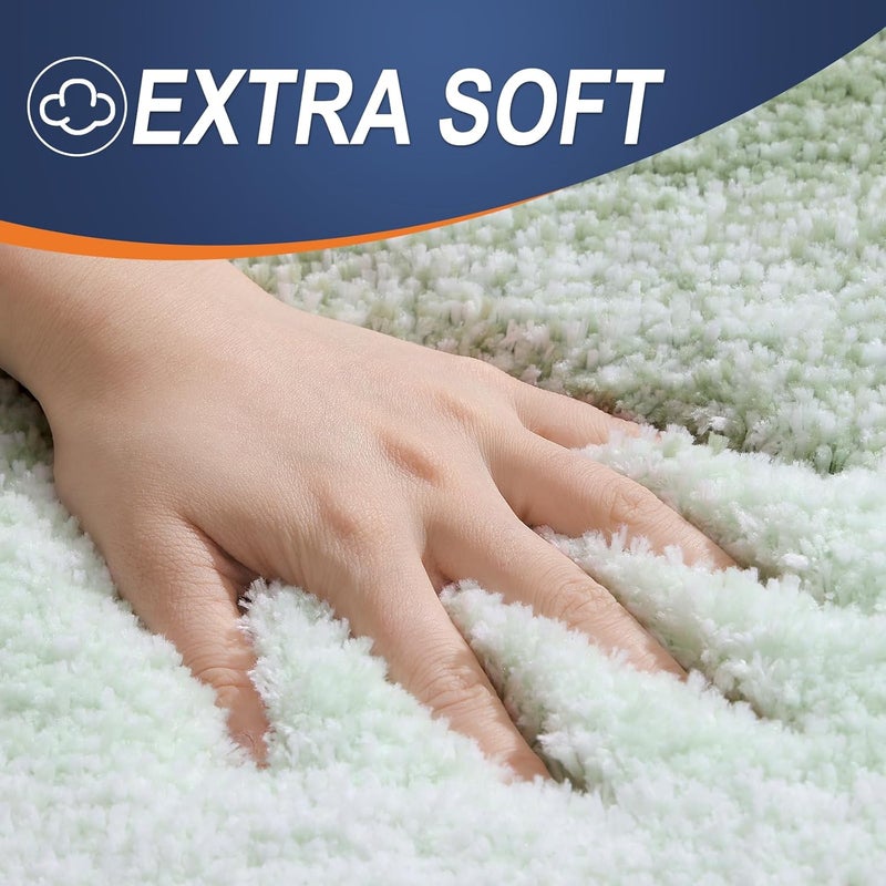 OLANLY Bathroom Rugs Mat 24x16, Extra Soft Absorbent Microfiber Bath Rugs, Rubber Backing, Quick Dry, Machine Washable Bath Mats for Bathroom Floor, Tub and Shower, Home Decor Accessories, Sage Green - Image 3
