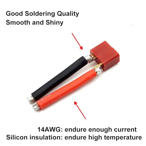 elechawk 5 أزواج من موصلات T Plug أنثوية وذكورية Deans مع سلك سيليكون 14AWG لبطارية RC Lipo كابل الطائرة بدون طيار - Image 5