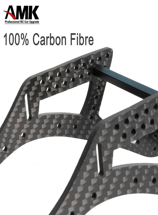 AMK Carbon Fiber LCG Chassis Rails, Gen2 RC Frame Rails for 1/10 RC Rock Crawle, 72g Lightweight Thickened for 1/10 RC Rock Crawler Axial SCX10 I II Upgrade Parts (Only Gen2 Rails) - Image 4