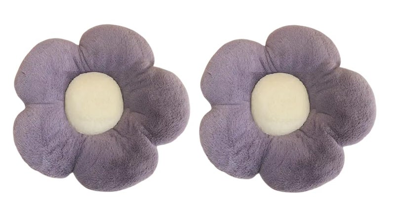 AVSHUB AVSHUB Sunflower Pillow Cushion Filler Throw Pillow 35 cm Cushion Filler Sofa Pillow Cushions for Bed Decorative Pillow for Car Office Chair Grey Pack of 2 - Image 1