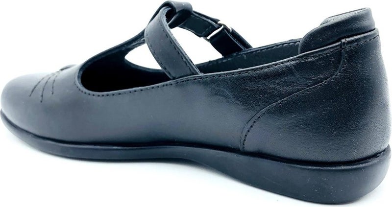 Nubebe Cat Motif Classic School Shoes Black  - Image 2