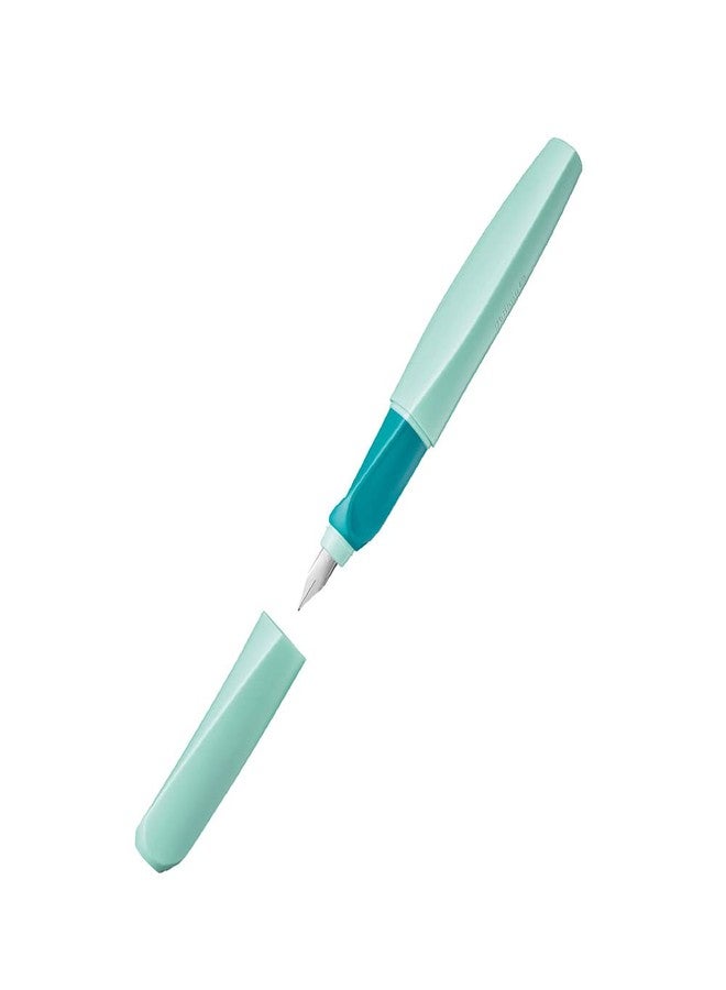 Pelikan Twist Neo Mint Fountain Pen, Stainless Steel - Image 3