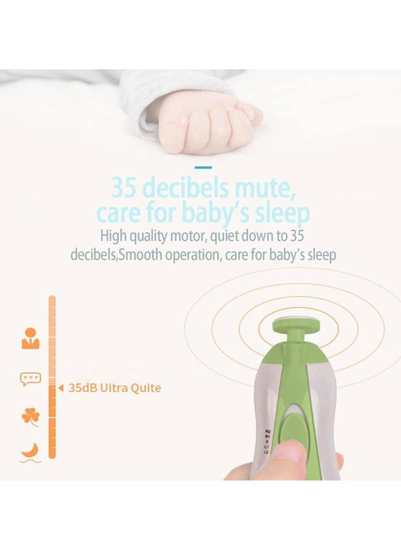 Baby Electric Nail Trimmer and File Kit with LED Light, 6-in-1 Replacement Heads for Newborns and Toddlers, Trim, Polish, and Groom Fingernails & Toes (Green) - pzsku/Z03CED4B550DEB362A399Z/45/_/1734207317/5f2c02e4-de2d-4c64-8f18-a8d96356d7ac