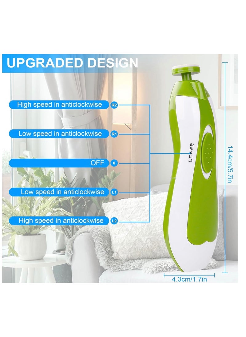 Baby Electric Nail Trimmer and File Kit with LED Light, 6-in-1 Replacement Heads for Newborns and Toddlers, Trim, Polish, and Groom Fingernails & Toes (Green) - pzsku/Z03CED4B550DEB362A399Z/45/_/1734207459/04218f2e-4ef2-4df4-8ab4-5a8e01f57a35