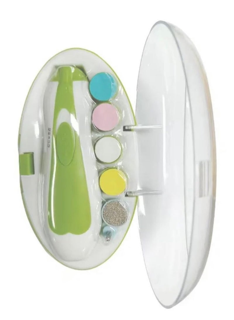 Baby Electric Nail Trimmer and File Kit with LED Light, 6-in-1 Replacement Heads for Newborns and Toddlers, Trim, Polish, and Groom Fingernails & Toes (Green) - pzsku/Z03CED4B550DEB362A399Z/45/_/1734207479/40d50182-ccbe-4942-af8e-276063115d12