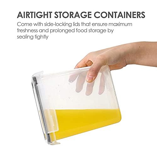 Vtopmart Airtight Food Storage Containers with Lids, Vtopmart 24 pcs Plastic Kitchen and Pantry Organization Canisters for Cereal, Dry Food, Flour and Sugar, BPA Free, Includes 24 Labels，Black - Image 3