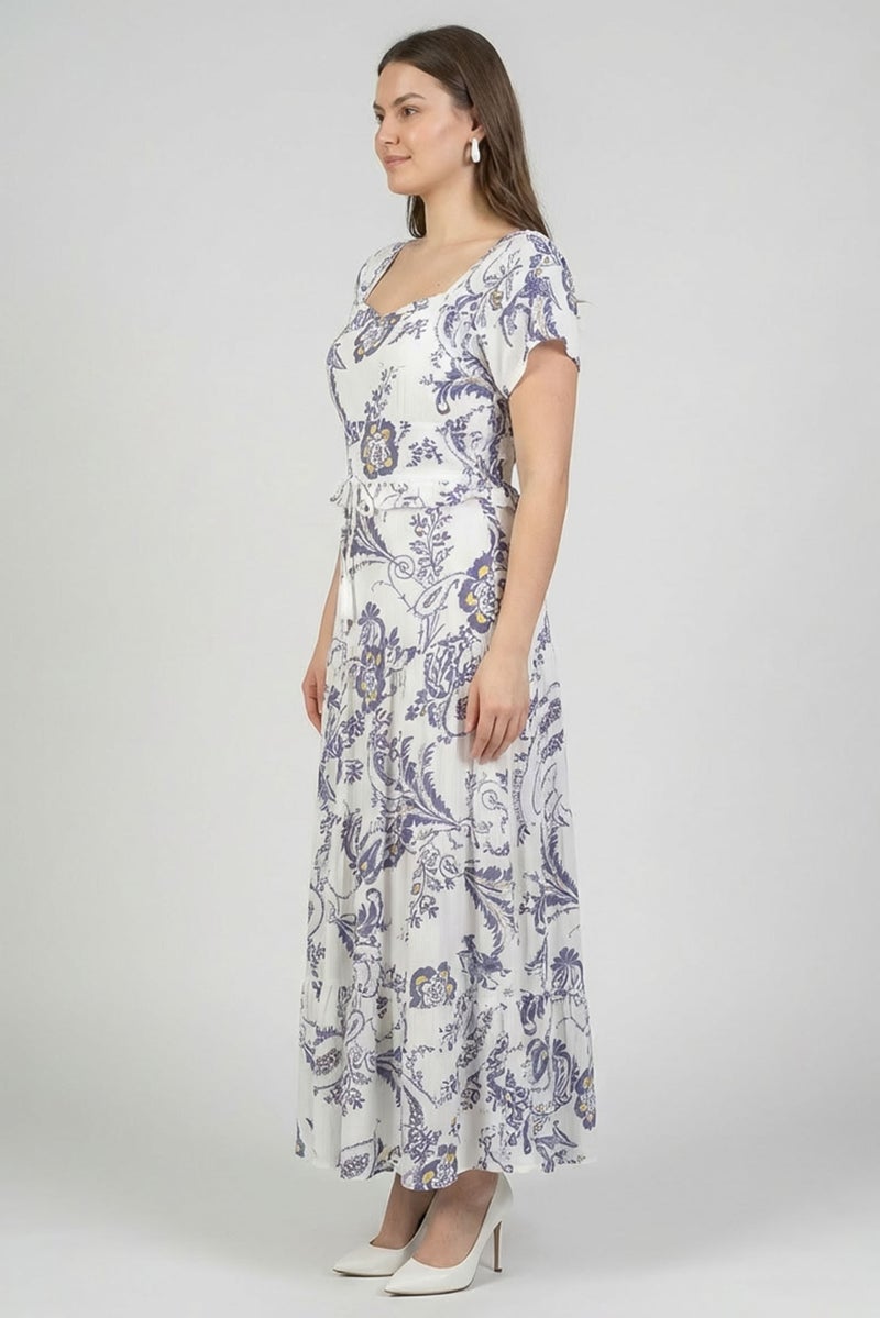 Willow & Whistle Women Allover Print Midi Dress, Multicolor - Image 3