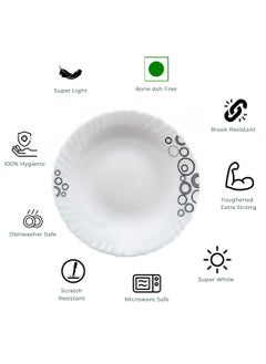 Laopala LaOpala Classic 44 Pcs Dinner Sets Glass Material  Plates Misty Drops Dinner Set Microwave Safe & Dishwasher Safe Minimalist Style Lightweight Bowls, Cups, Plates Set-Reusable  - Image 3
