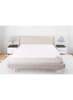 Almutlaq Furniture Ortho B - High Density Foam With Bonnell Springs Mattress Providing Exceptional Support And Comfort Enhancing The Mattress Durability For Distributing Body Weight - Single Size 200x100x23 CM - Colour White Grey  - Image 3
